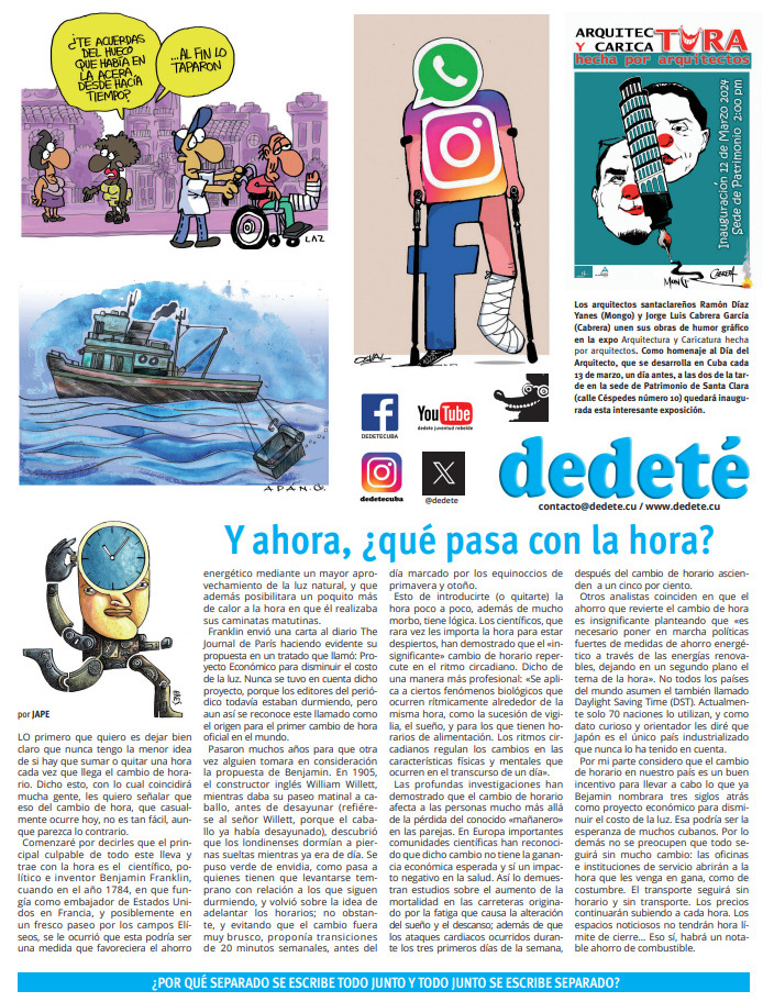 Suplemento "Dedeté" (11/03/24) | Cuba